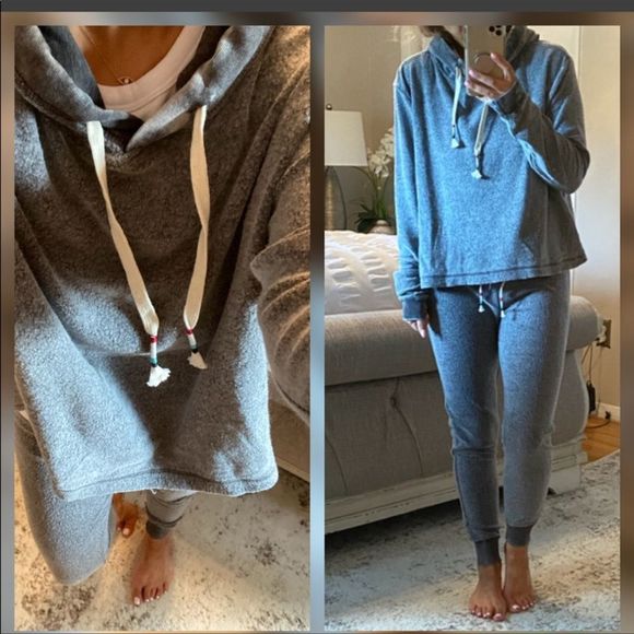 Grey Ultra Soft Cozy Hoodie Pullover Large - Picture 1 of 4